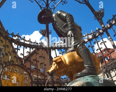 Hans im Glueck fontana a Stoccarda in Germania Foto Stock