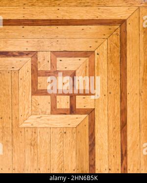 Particolare di un pavimento in legno Foto Stock