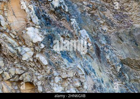 Sfondi e texture naturali. Sfondo di pietra in diversi colori. Foto macro. Foto Stock