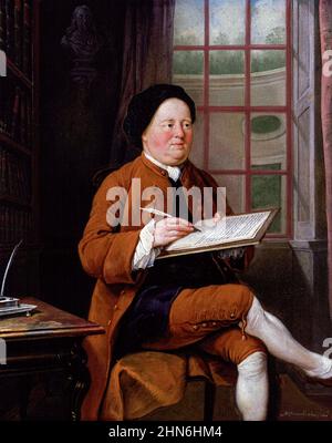 Samuel Richardson (1689-1761) scrittore inglese, ritratto di Mason Chamberlin (1727-1787) dipinto nel 1754. Foto Stock