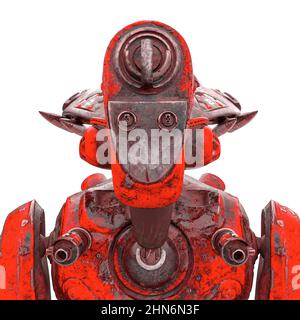 cyber watchman cane in ritratto id, illustrazione 3d Foto Stock