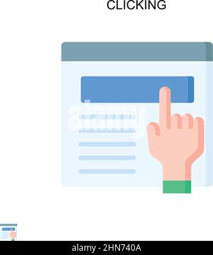 Fare clic sull'icona vettore semplice. Modello di disegno del simbolo di illustrazione per l'elemento dell'interfaccia utente mobile Web. Illustrazione Vettoriale