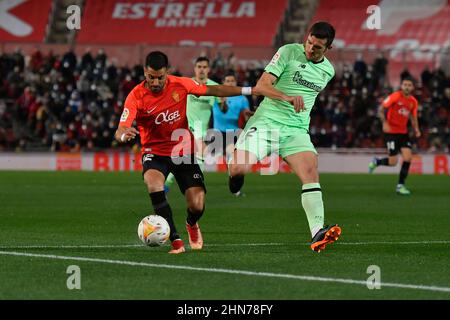 Madrid, Spagna. 14th Feb 2022. Partita di calcio spagnola la Liga Mallorca vs Athletic Club Bilbao allo stadio Son Moix. Mallorca 14 febbraio 2022 900/Cordon Press Credit: CORDON PRESS/Alamy Live News Foto Stock