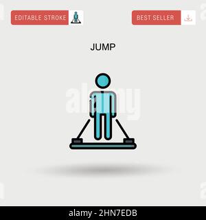 Icona del vettore Jump Simple. Illustrazione Vettoriale