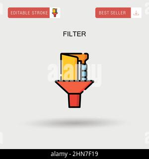 Icona vettore filtro semplice. Illustrazione Vettoriale