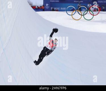 Pechino, Cina. 11th Feb 2022. SHAUN WHITE degli Stati Uniti durante la finale Men's Snowboard Halfpipe durante il giorno sette dei Giochi Olimpici invernali di Pechino 2022 al Genting Snow Park H & S Stadium. (Credit Image: © Jon Gaede/ZUMA Press Wire) Foto Stock