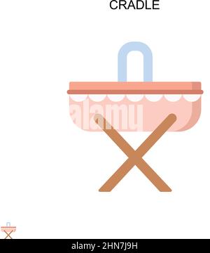 Icona vettore semplice della base. Modello di disegno del simbolo di illustrazione per l'elemento dell'interfaccia utente mobile Web. Illustrazione Vettoriale