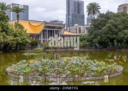 Sun Yat-sen Memorial Hall a Taipei, Taiwan, memoriale di Sun Yat-sen, fondatore della Repubblica di Cina. Foto Stock
