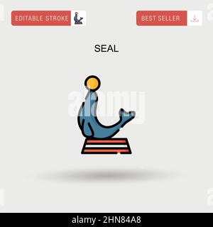 Icona Seal Simple Vector. Illustrazione Vettoriale