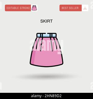 Gonna semplice icona vettoriale. Illustrazione Vettoriale