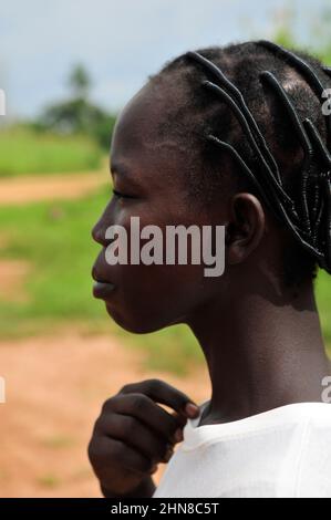 Ritratto di una donna Burkinabe del Burkina Fasol centrale Foto Stock
