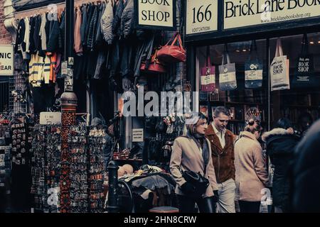 Londra intorno Brick Lane Eat End Foto Stock
