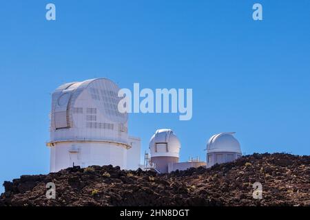 Il telescopio FoundationÕs solare Inouye è un telescopio solare di quattro metri a Science City, Haleakala Summit, sull'isola di Foto Stock