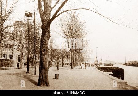 Il Bund, Tianjin, Cina, inizio 1900s Foto Stock