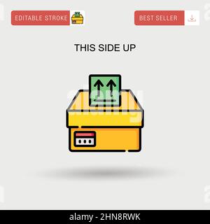 Questa icona vettoriale semplice con lato in alto. Illustrazione Vettoriale