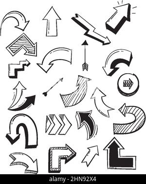 Icone a forma di barattone disegnate a mano Illustrazione Vettoriale
