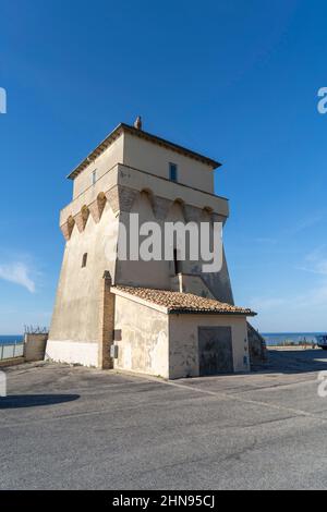 Torre di Punta penna, vasto, Abruzzo, Italia, Europa Foto Stock