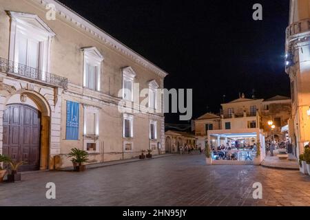 Piazza L.V..Pudente, Palazzo D'Avalos, vasto, Abruzzo, Italia, Europa Foto Stock