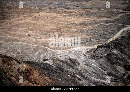 Il vulcano Poas è uno stratovulcano attivo di 2.697 metri nel centro della Costa Rica e si trova all'interno del Parco Nazionale del Vulcano Poas Foto Stock