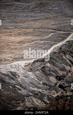 Il vulcano Poas è uno stratovulcano attivo di 2.697 metri nel centro della Costa Rica e si trova all'interno del Parco Nazionale del Vulcano Poas Foto Stock