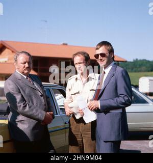 Der Bürgermeister, Fernsehserie, Deutschland 1979 - 1980, Folge 'Geheimdiplomatie', Darsteller: Gustl Bayrhammer, Til Erwig, Frank Strecker Foto Stock