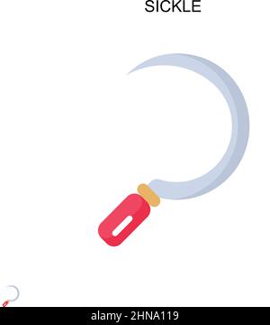 Icona del vettore semplice della falce. Modello di disegno del simbolo di illustrazione per l'elemento dell'interfaccia utente mobile Web. Illustrazione Vettoriale