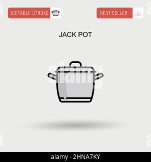 Icona vettore semplice jack pot. Illustrazione Vettoriale