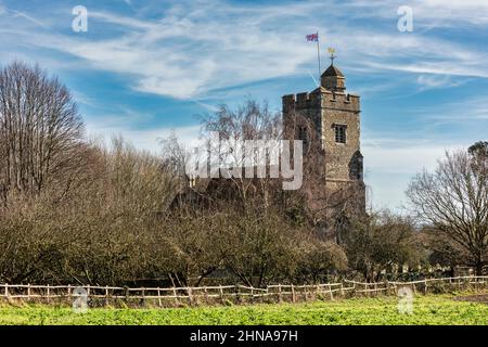 Chiesa di San Martino a Riarsh vicino Maidstone, Kent, Inghilterra Foto Stock