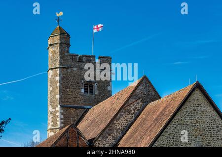 Chiesa di San Martino a Riarsh vicino Maidstone, Kent, Inghilterra Foto Stock