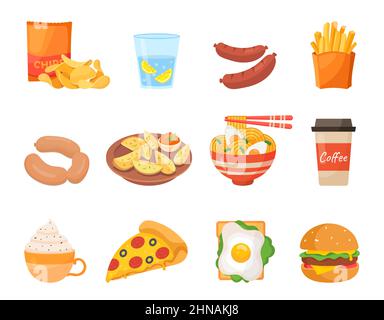 Insieme di alimento Illustrazione Vettoriale