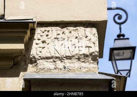 Francia. Parigi (6th distretto) strada di Canivet Foto Stock