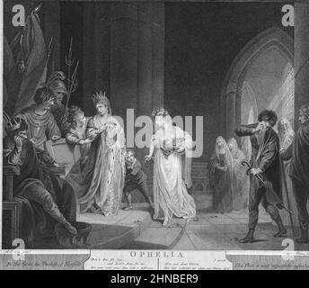 Ofelia con la Regina di Danimarca da Shakespeare's Hamlet, atto 4, scena 5