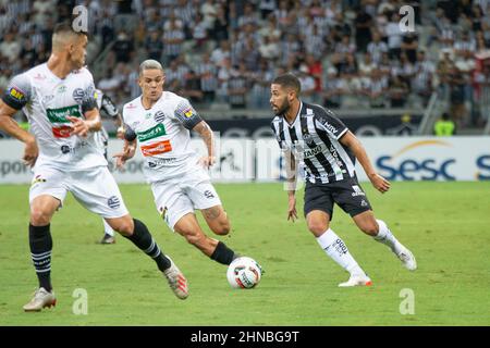 Belo Horizonte, Minas Gerais, Brasile. 15th Feb 2022. Campionato di Calcio Mineiro: Atletico-MG e Athletic Club. 15 febbraio 2022, Belo Horizonte, Minas Gerais, Brasile: Partita di calcio tra Atletico-MG e Athletic Club, valida per il settimo round del Campionato di calcio Mineiro, tenutosi martedì 15 allo stadio Mineirao. Atletico-MG ha vinto la partita 1-0, con una penalità segnata da Hulk. Credit: Breno Babu/TheNews2 (Credit Image: © Breno Babu/TheNEWS2 via ZUMA Press Wire) Foto Stock