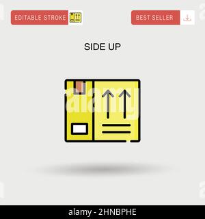 Icona vettore semplice rivolta verso l'alto. Illustrazione Vettoriale