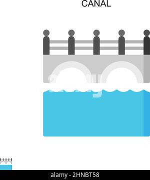 Icona del vettore semplice del canale. Modello di disegno del simbolo di illustrazione per l'elemento dell'interfaccia utente mobile Web. Illustrazione Vettoriale