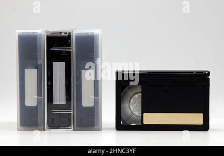 Cassette VHS-C. Tecnologia vintage del 90s. Foto Stock