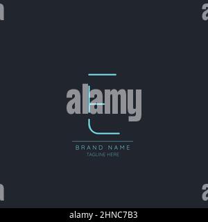 Moderno e creativo minimo iniziale lettera e icona Vector modello logo. Illustrazione Vettoriale