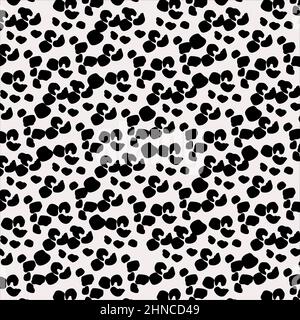 Modello cutaneo animale. Macchie di bovini o di mucca a caso disegno a mano. Illustrazione Vettoriale