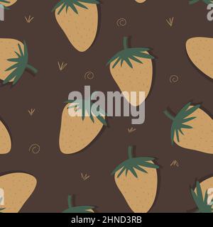 Modello senza soluzione di continuità con le fragole Foto Stock