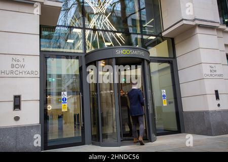 Studio legale Shoosmiths a Londra Foto Stock