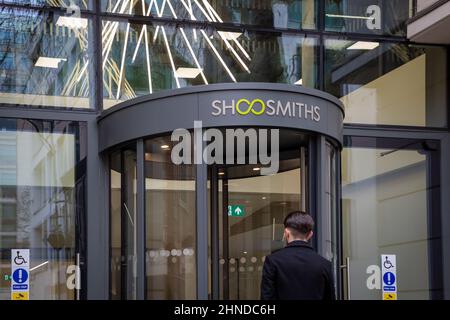 Studio legale Shoosmiths a Londra Foto Stock