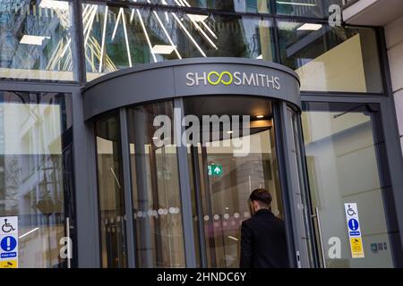 Studio legale Shoosmiths a Londra Foto Stock