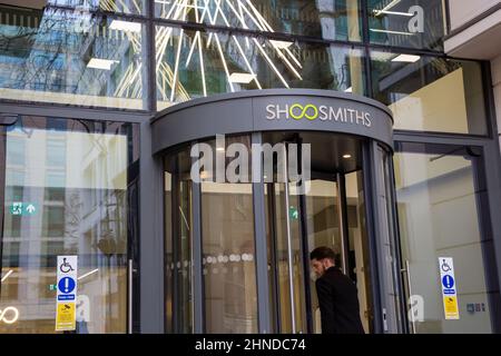 Studio legale Shoosmiths a Londra Foto Stock