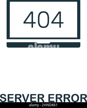 Icona errore server. Design di stile premium dalla collezione di icone web hosting. Icona di errore pixel Perfect Server per web design, applicazioni, software, utilizzo della stampa Illustrazione Vettoriale
