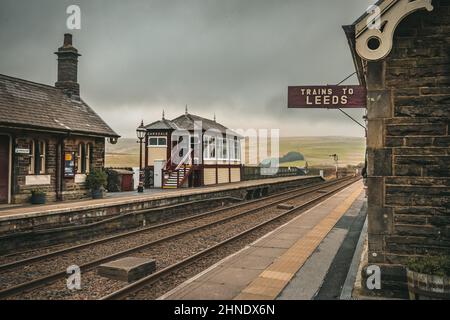 Stazione di Garsdale sulla linea Settle to Carlisle Foto Stock