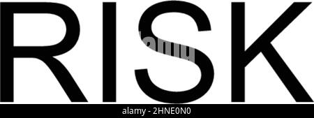 Icona del vettore Risk Simple. Modello di disegno del simbolo di illustrazione per l'elemento dell'interfaccia utente mobile Web. Illustrazione Vettoriale