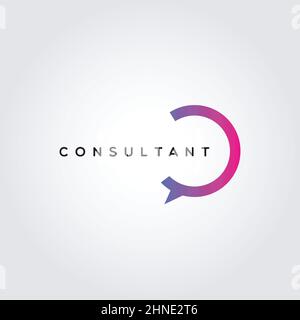 Consulente colorati Logo del modello di progettazione Illustrazione Vettoriale