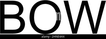 Icona vettore Bow Simple. Modello di disegno del simbolo di illustrazione per l'elemento dell'interfaccia utente mobile Web. Illustrazione Vettoriale