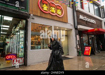 Il ristorante cinese Dim Sum Sam fast casual di recente apertura nel quartiere Gramercy di New York lunedì 7 febbraio 2022. (© Richard B. Levine) Foto Stock