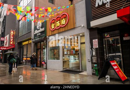 Il ristorante cinese Dim Sum Sam fast casual di recente apertura nel quartiere Gramercy di New York lunedì 7 febbraio 2022. (© Richard B. Levine) Foto Stock